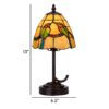300620266a44305578243.jpeg Eli 13 Inch Accent Lamp, Painted Avian Pair Tiffany Style Shade, Multicolor