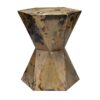 300620266a443069920b7.jpeg 19 Inch Modern Side End Table, Hourglass Shape, Iron Patina Finish, Gold