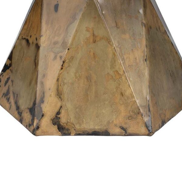 300620266a44309664900.jpeg 19 Inch Modern Side End Table, Hourglass Shape, Iron Patina Finish, Gold