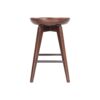 300620266a443435c93aa.jpeg Esme 24 Inch Swivel Counter Stool, Contour Seat, Wood, Tapered Legs, Brown
