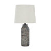 300620266a4436cfaa5fb.jpeg Fabric Shade Table Lamp with Textured Base, Set of 2, White and Black