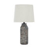 300620266a4436d6598e9.jpeg Fabric Shade Table Lamp with Textured Base, Set of 2, White and Black