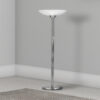 300620266a443bc25b039.jpeg 3 Way Torchiere Floor Lamp with Frosted Glass shade and Stable Base, White