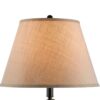 3 Way Metal Body Table Lamp with Swing Arm and Conical Fabric Shade, Black
