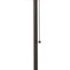 Paper Shade Metal Table Lamp with Pull Chain Switch,Set of 4,White and Black