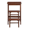 3 Step Wooden Frame Stool with Safety Latch, Brown