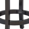 Nailhead Trim Round Leatherette Swivel Counter Stool with Flared Leg, Black