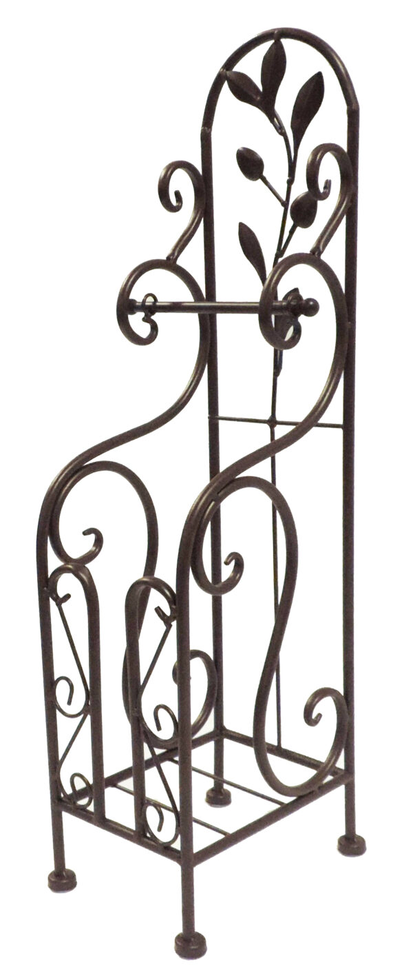 300620266a4443561fb92.jpeg Noe Benzara Classic Free standing Metal Toilet Paper Holder, Bronze