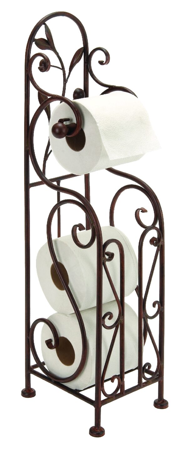 300620266a44439d5a030.jpeg Noe Benzara Classic Free standing Metal Toilet Paper Holder, Bronze
