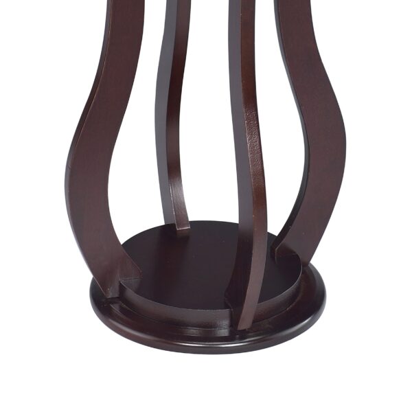 300620266a4443b4cdd90.jpeg Contemporary Plant Stand With Bottom Storage Shelf, Brown