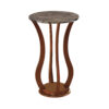 300620266a4443e616e57.jpeg Transitional Wooden Plant Stand With Faux Marble Top, Brown