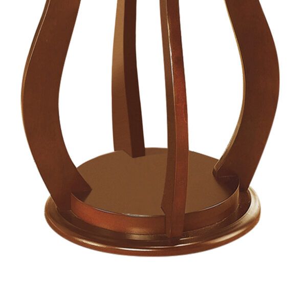 300620266a4443f107230.jpeg Transitional Wooden Plant Stand With Faux Marble Top, Brown