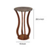 300620266a444404af4ea.jpeg Transitional Wooden Plant Stand With Faux Marble Top, Brown