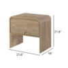 300620266a4447a311f92.jpeg Maria Bedside Table Nightstand, 2 Drawers, Natural Beige Waterfall Edges