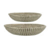 300620266a444dc136ecb.jpeg Jea Nesting Storage Bowls Set of 2, Natural Brown Seagrass Cord Woven