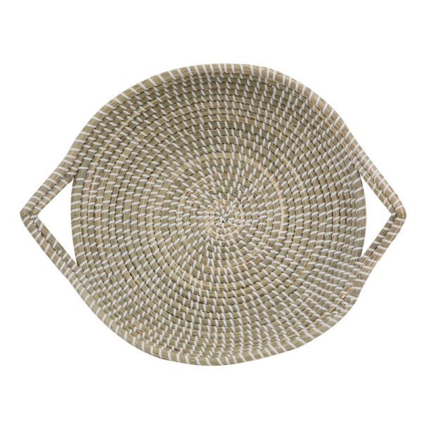 300620266a444df2740b2.jpeg Jea Farmhouse Decor Bowl, 17 Inch Natural Brown Seagrass Cord Woven