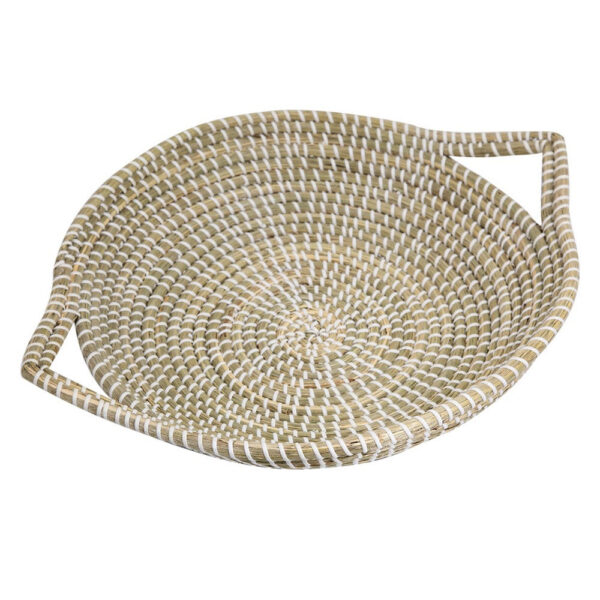 300620266a444df658c94.jpeg Jea Farmhouse Decor Bowl, 17 Inch Natural Brown Seagrass Cord Woven