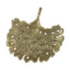 Lacey Decorative Plate, Textured Leaf Design Raised Edge Gold Metal 15 Inch