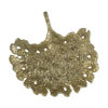 Lacey Decorative Plate, Textured Leaf Design Raised Edge Gold Metal 15 Inch