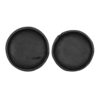 Decorative Footed Bowls Set of 2, Tripod Legs, Black Teak Wood, 12 Inch