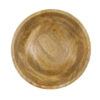 Decorative Bowl, Tapered 12 Inch Round, Textured Brown Mango Wood Finish