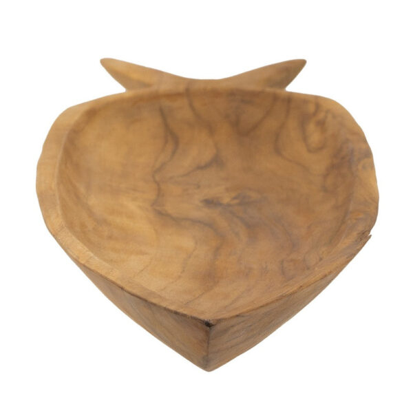 Decorative Accent Plate, Carrot Shaped 24 Inch Natural Brown Teak Wood