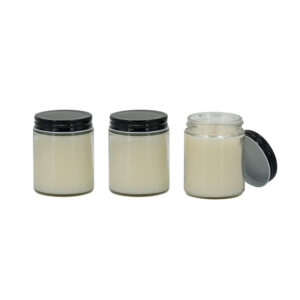 Renyl Earl Gray Scented Soy Wax Candles Set of 3, White Glass 4 Inch