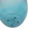 Ethan Decorative Bottle with Lid, Gold Metal Detail, Blue-White Glass 15in