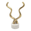 010720266a445b152e390.jpeg Decorative Horn Sculpture, 15 Inch Gold, Contemporary White Marble Base