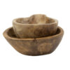 010720266a445b4f7dd0b.jpeg Decorative Accent Gourd Shaped Bowl Set of 2, Natural Brown Teak Wood