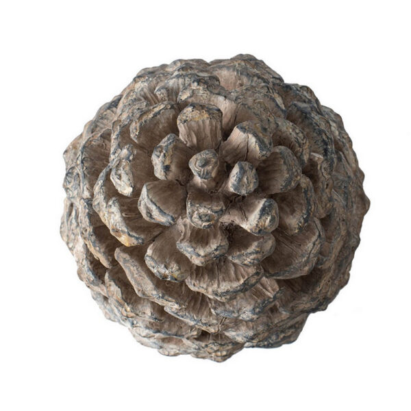 Hazel Pine Cone Accent Decor, 14 Inch Sculpture Polyresin, Gray