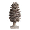 Hazel Pine Cone Accent Decor, 14 Inch Sculpture Polyresin, Gray
