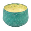 Myla Scented Soy Wax Candle, Round Glass Vessel, Natural Teal Blue