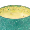 Myla Scented Soy Wax Candle, Round Glass Vessel, Natural Teal Blue