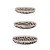 310720266a6d0c46303a6.jpeg Mona Organic Wash Trays Set of 3, White Black Bamboo Woven Patterns