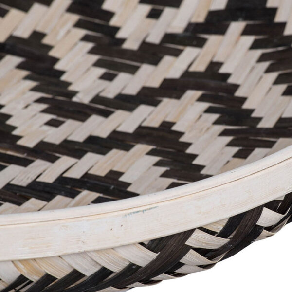 310720266a6d0c4e10f4b.jpeg Mona Organic Wash Trays Set of 3, White Black Bamboo Woven Patterns