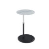 310720266a6d0edf2cc5b.jpeg Ory Side End Table, 16 Inch Round Gray Glass Top with Adjustable Height