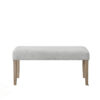 310720266a6d0eea6d311.jpeg Teny Dining Bench, Light Gray Seat, 41 Inch Wide Oak Brown Frame