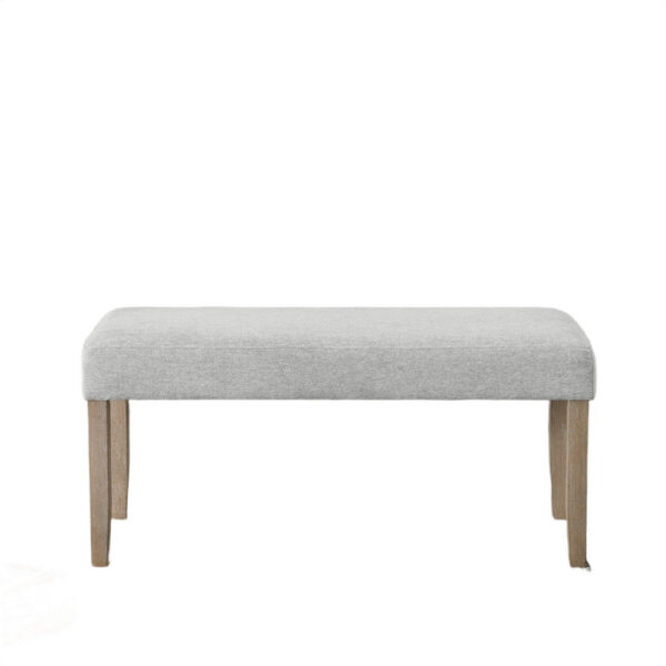 310720266a6d0eea6d311.jpeg Teny Dining Bench, Light Gray Seat, 41 Inch Wide Oak Brown Frame