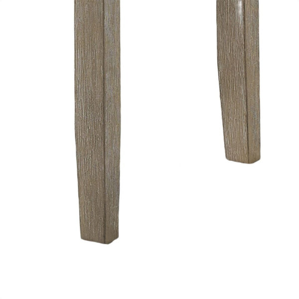 310720266a6d0eed148e5.jpeg Teny Dining Bench, Light Gray Seat, 41 Inch Wide Oak Brown Frame