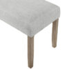 310720266a6d0eefbbf8e.jpeg Teny Dining Bench, Light Gray Seat, 41 Inch Wide Oak Brown Frame