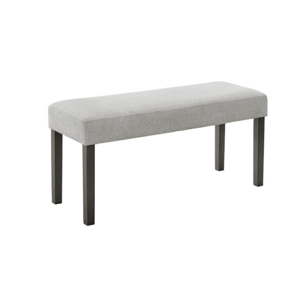 310720266a6d0ef7a9dc8.jpeg Jeny Dining Bench, Foam Padded Seat, 40 Inch Wide Dark Gray Wood