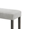 310720266a6d0efcd520d.jpeg Jeny Dining Bench, Foam Padded Seat, 40 Inch Wide Dark Gray Wood