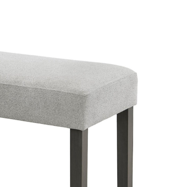 310720266a6d0efcd520d.jpeg Jeny Dining Bench, Foam Padded Seat, 40 Inch Wide Dark Gray Wood