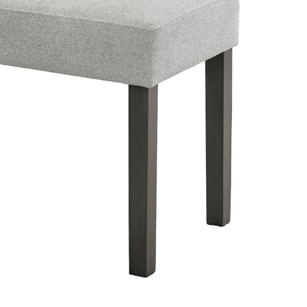 310720266a6d0eff69d11.jpeg Jeny Dining Bench, Foam Padded Seat, 40 Inch Wide Dark Gray Wood