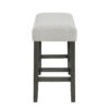 310720266a6d0f07ea025.jpeg Jeny Counter Height Dining Bench, Padded Seat, 40 Inch Light Gray