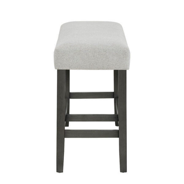 310720266a6d0f07ea025.jpeg Jeny Counter Height Dining Bench, Padded Seat, 40 Inch Light Gray