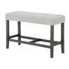 310720266a6d0f0a9b052.jpeg Jeny Counter Height Dining Bench, Padded Seat, 40 Inch Light Gray