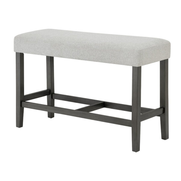310720266a6d0f0a9b052.jpeg Jeny Counter Height Dining Bench, Padded Seat, 40 Inch Light Gray