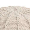 310720266a6d103eaad5d.jpeg Round Knitted Pouf Ottoman, Handwoven Details, 20 Inch Beige Cotton